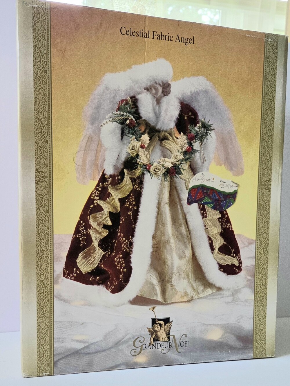 GRANDEUR NOEL CELESTIAL FABRIC ANGEL  16" TALL IN ORIGINAL BOX